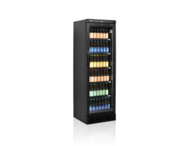 Klaasuksega_külmkapp_cev425BLACK