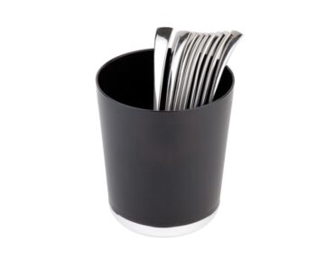 Söögiriistade hoidja 13/15cm must plast