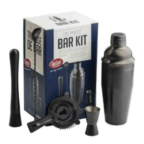 Kokteilitarvikute komplekt 5-osaline püssirohu must